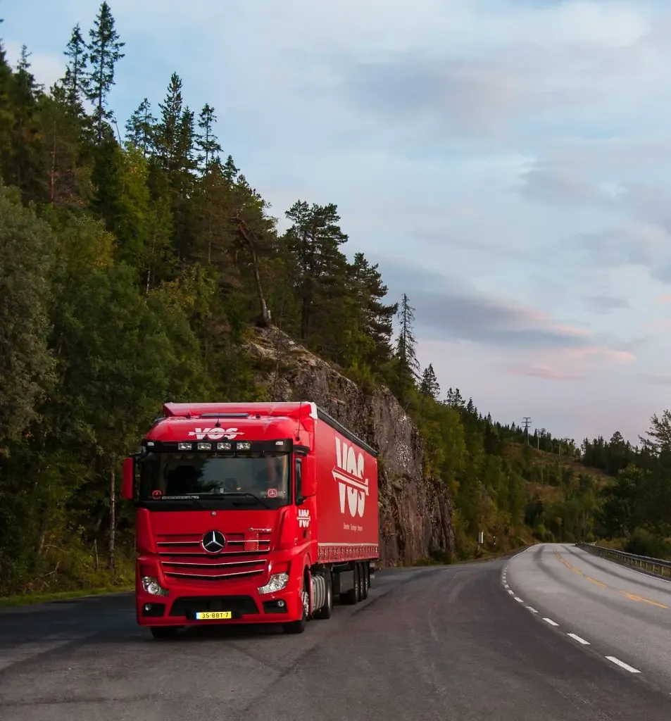 Distributie Zweden Met Vrachtwagen